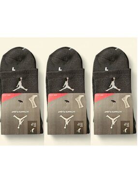Jordan Socks Air Nike Socks 3 Pairs Jordan Essential Men MidCut SIZE LARGE